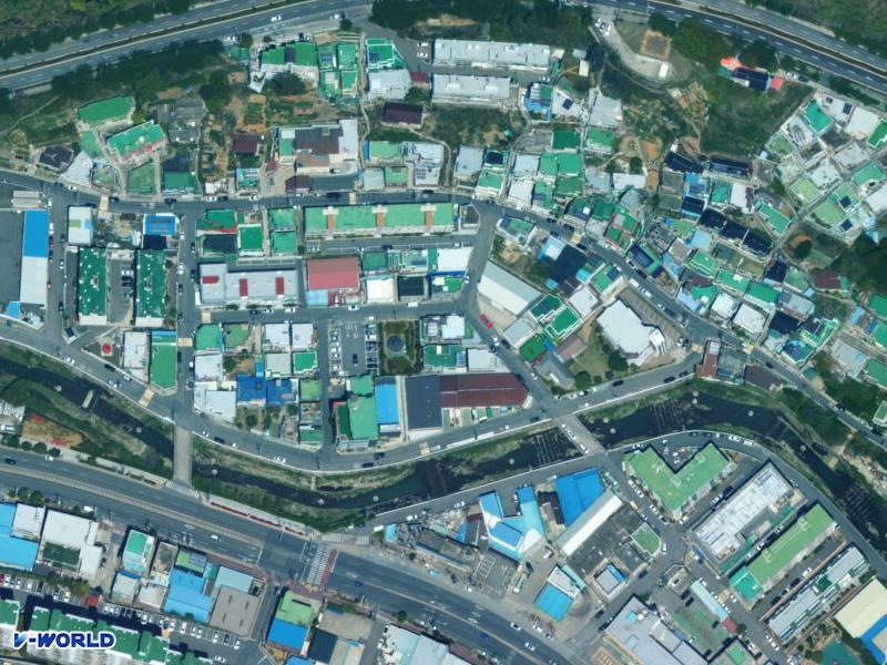 주택및근린생활시설 항공사진