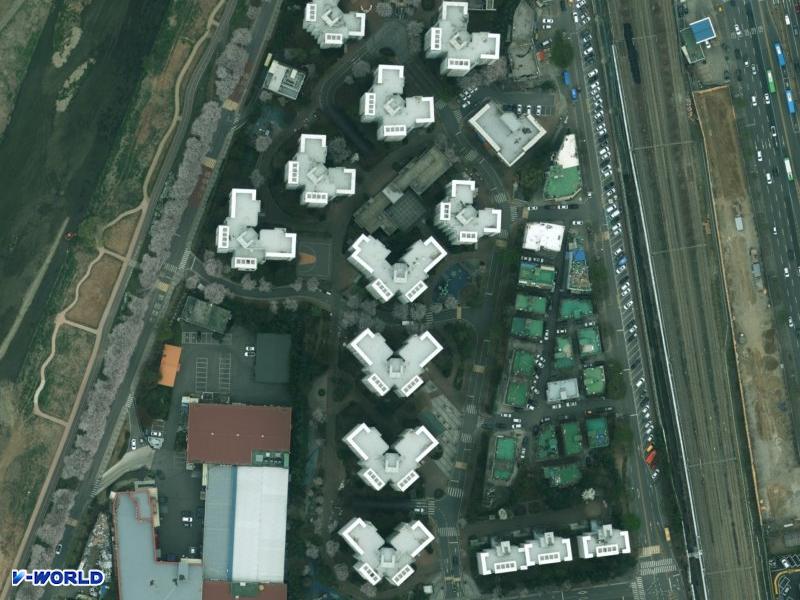 석수두산위브 항공사진