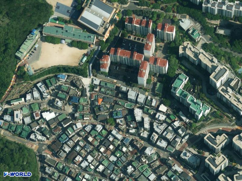 힐 하우스 항공사진