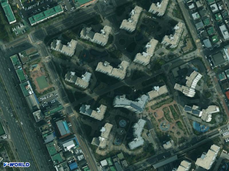 평촌더샵아이파크 항공사진