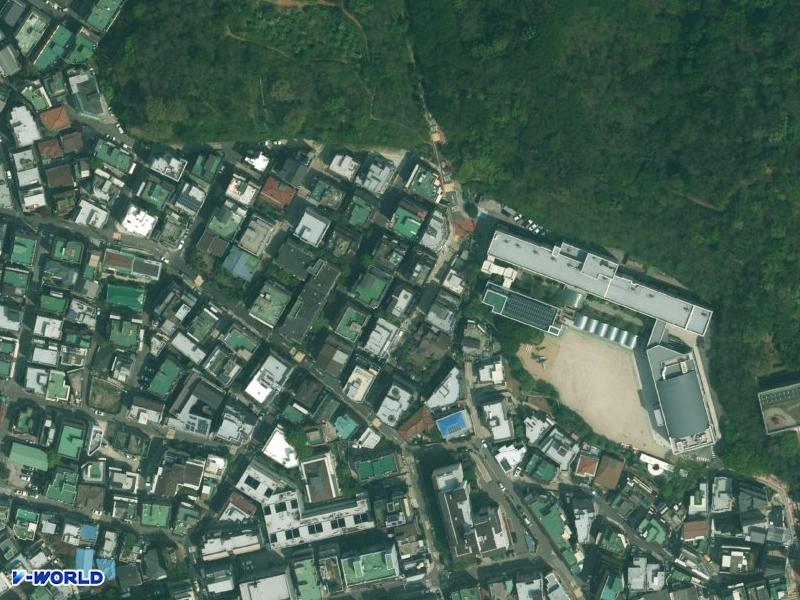 성미산 공동주택 항공사진