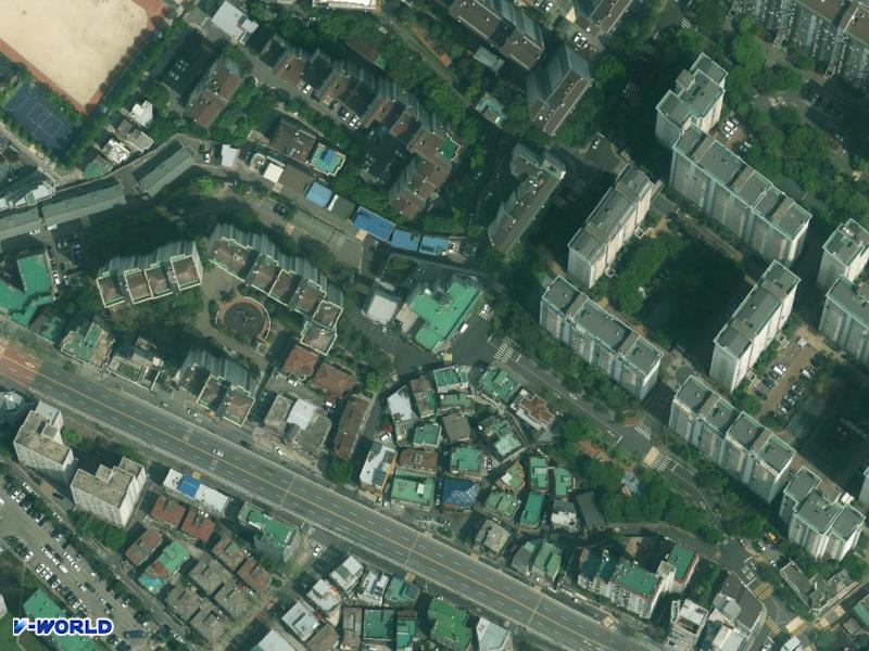 백명 TRENDY APT 항공사진