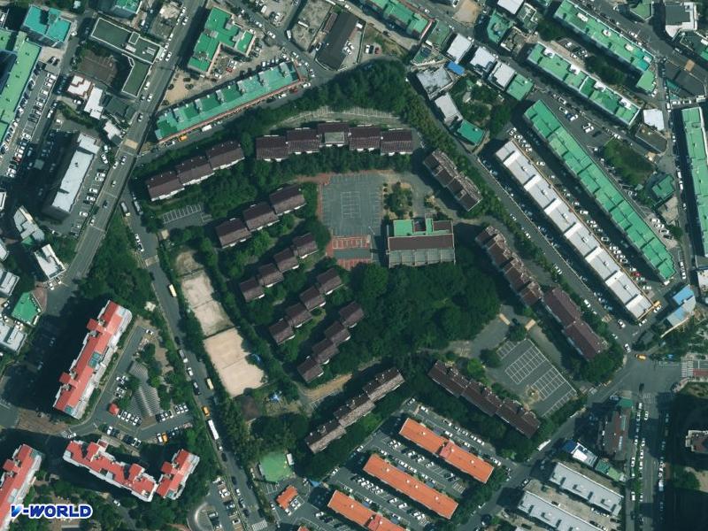 쌍용아파트 에이치동 항공사진
