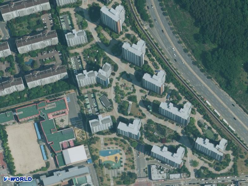 청주 호미지구 우미린 에듀파크 2단지 항공사진
