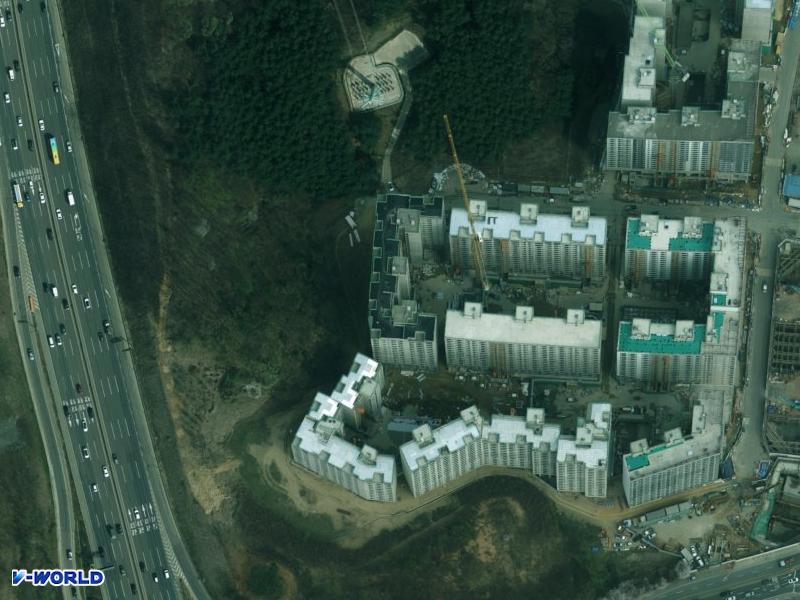 백운호수 푸르지오 숲속의 아침 1단지 항공사진
