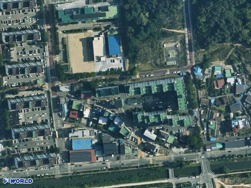 동산동 라인 항공사진