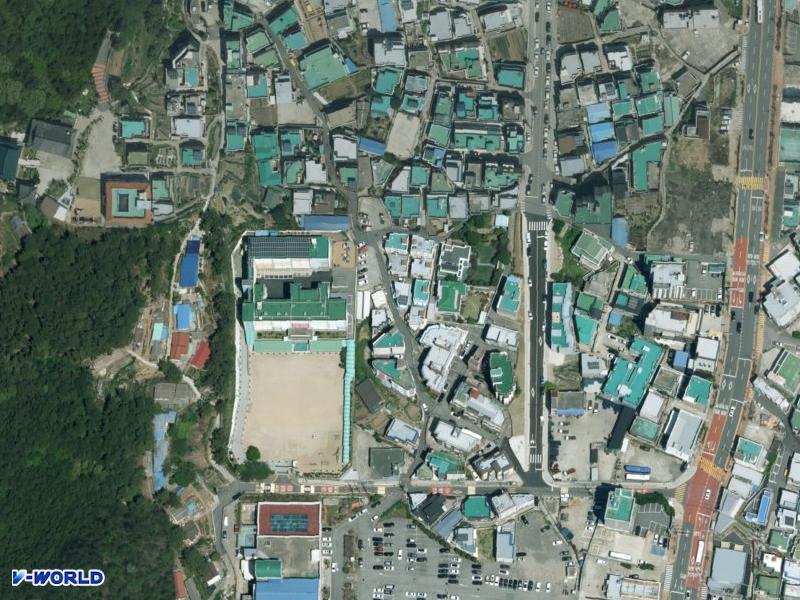 금송주택 항공사진