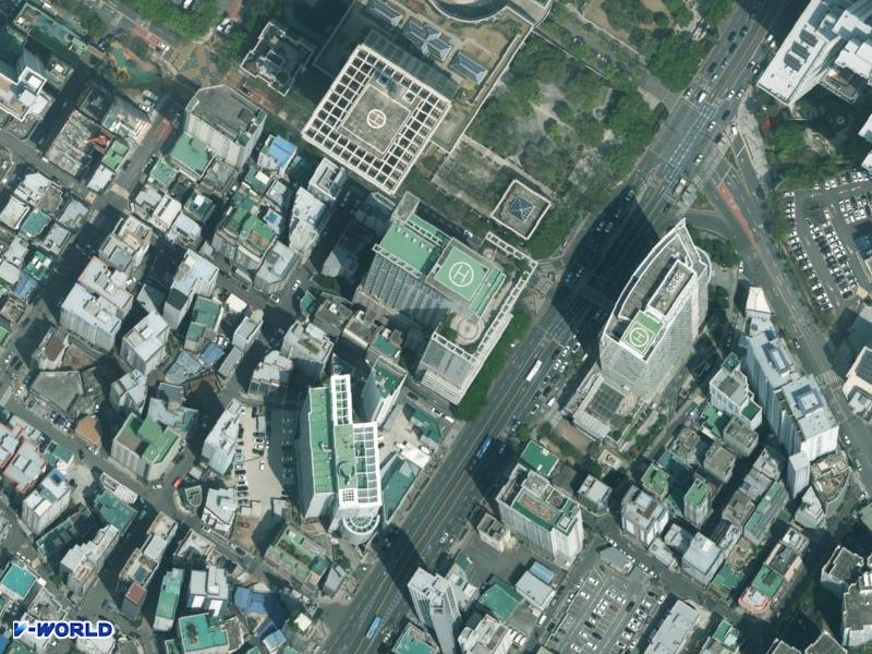 시청역 롯데골드로즈 항공사진