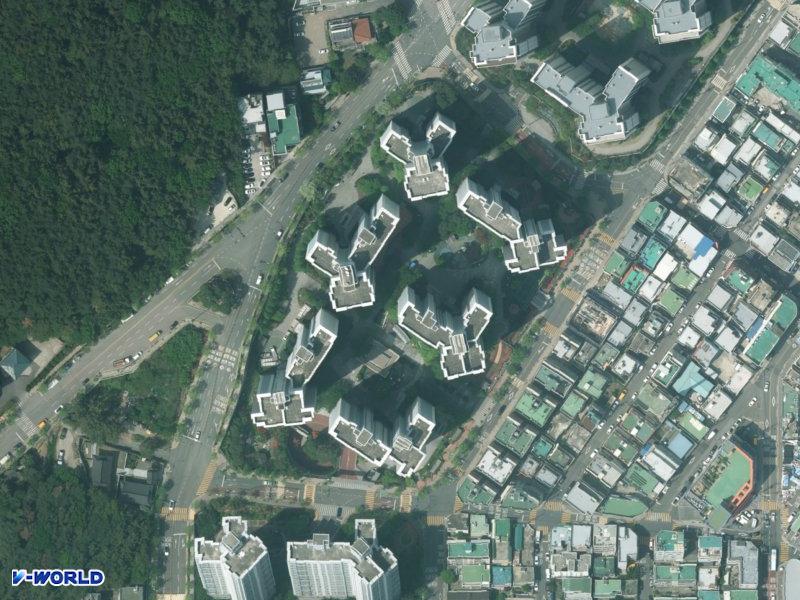 금정산쌍용예가 항공사진