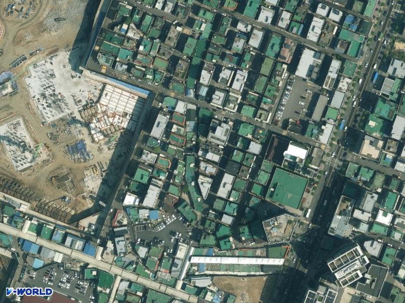 업무시설 및 다세대주택 항공사진
