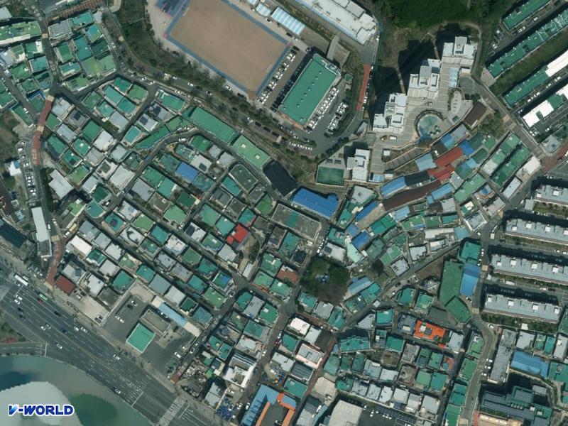 항도연립주택 항공사진