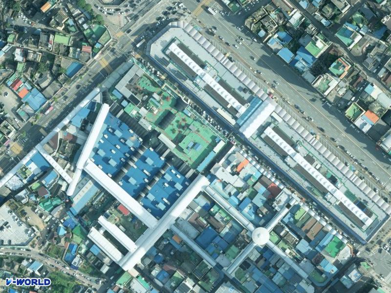 양동시장 항공사진